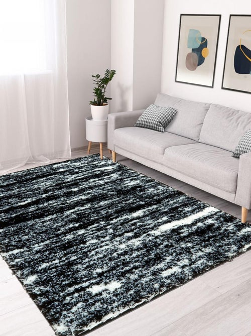 Tapis shaggy tissé motif faux uni EMBER - Kiabi