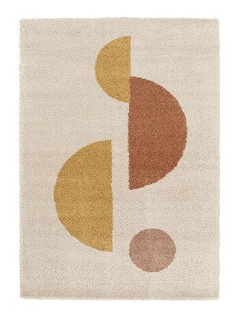 Tapis shaggy tissé motif géométrique AURORA 3