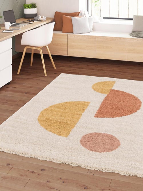Tapis shaggy tissé motif géométrique AURORA 3 - Kiabi