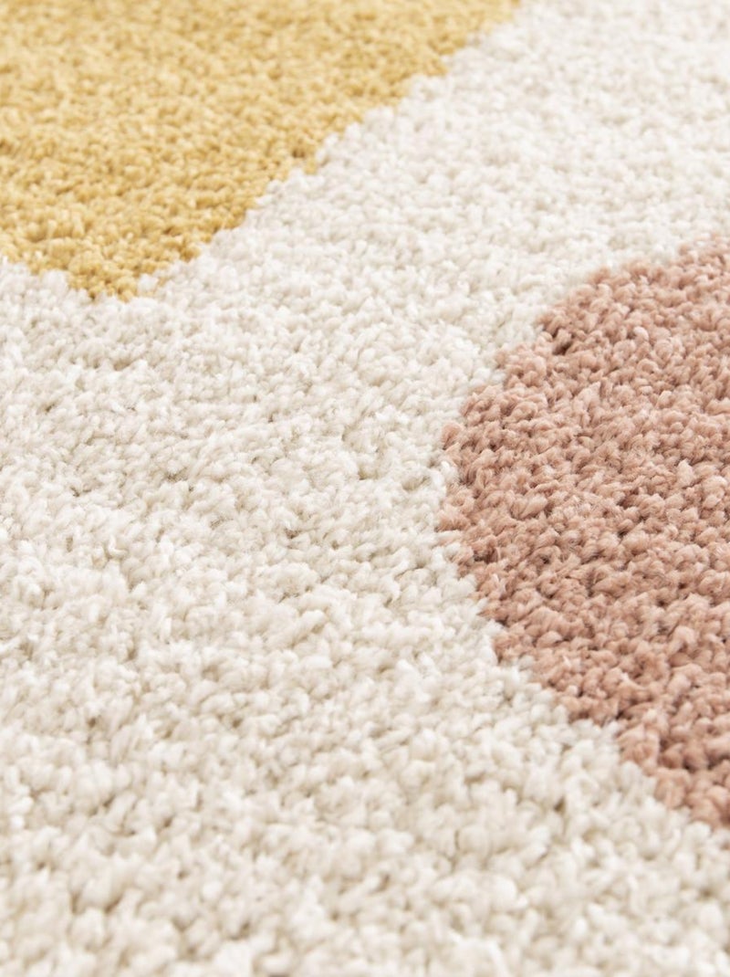 Tapis shaggy tissé motif géométrique AURORA 3 Beige - Kiabi