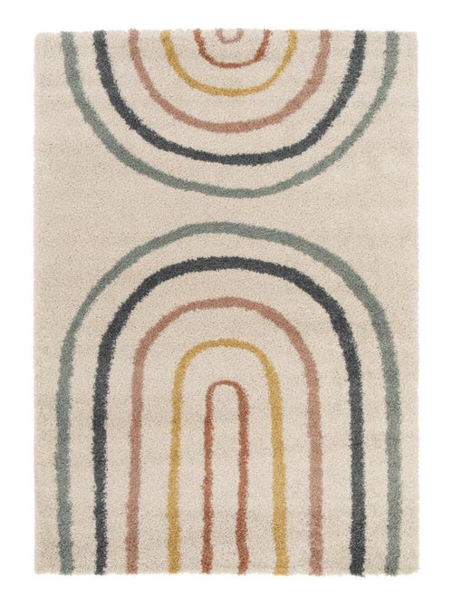 Tapis shaggy tissé motif géométrique AURORA 4 - Kiabi