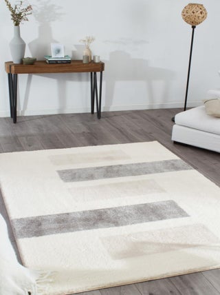 Tapis shaggy tissé motif géométrique NUEVO 1