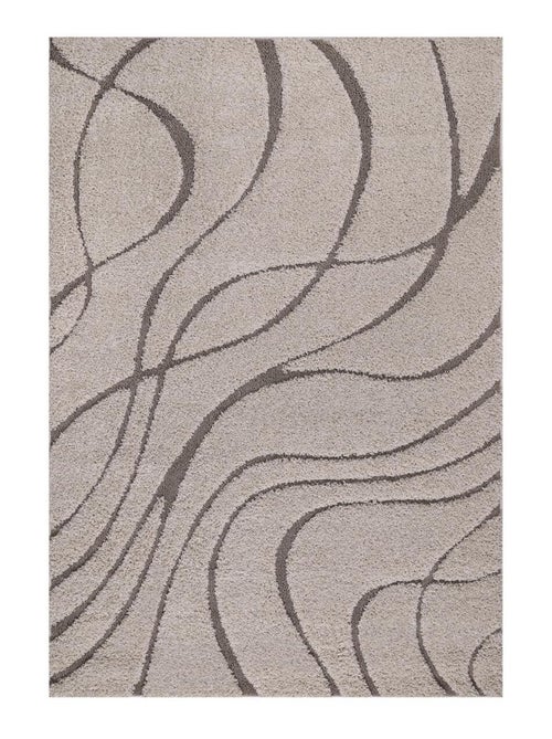 Tapis shaggy tissé motif géométrique POUDA - Kiabi
