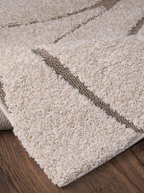 Tapis shaggy tissé motif géométrique POUDA - Kiabi