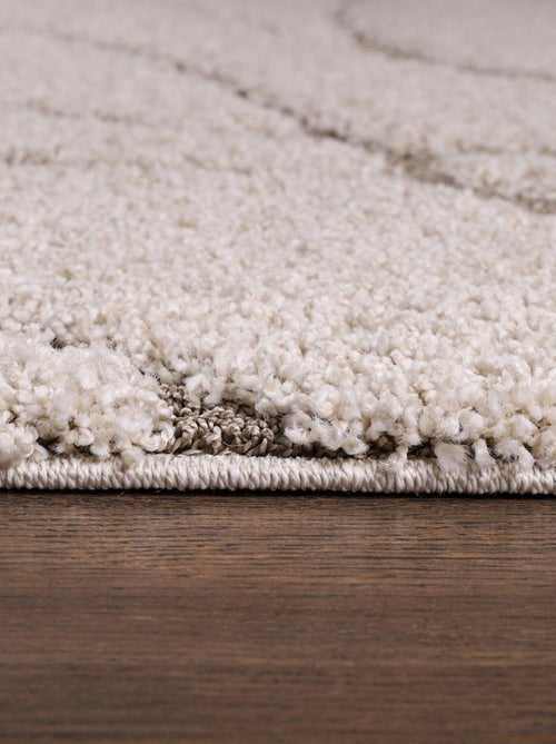 Tapis shaggy tissé motif géométrique POUDA - Kiabi