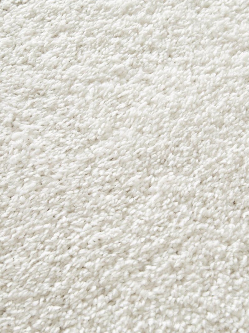 Tapis shaggy tissé motif uni AMORE 1 Blanc - Kiabi