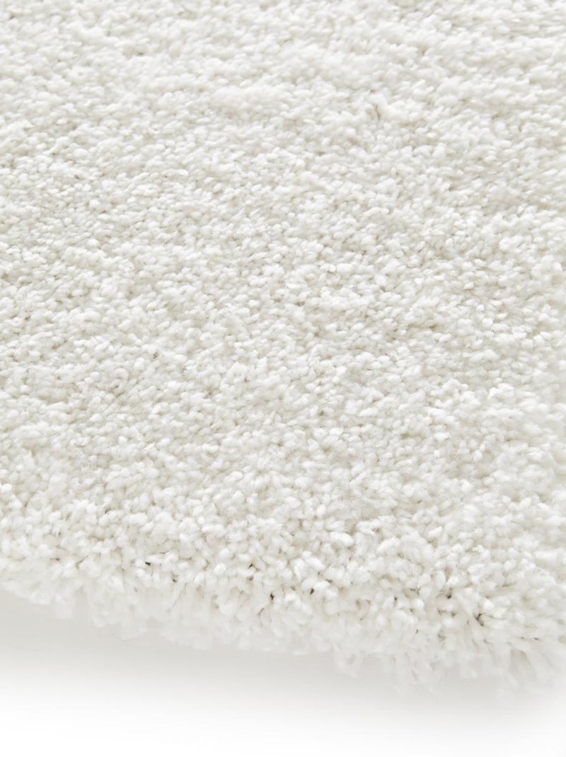 Tapis shaggy tissé motif uni AMORE 1 Blanc - Kiabi