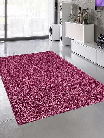Tapis shaggy tissé motif uni BASIC