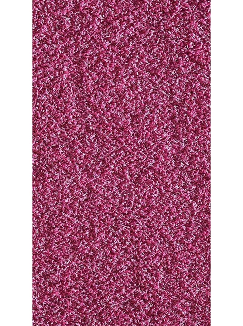 Tapis shaggy tissé motif uni BASIC Violet - Kiabi