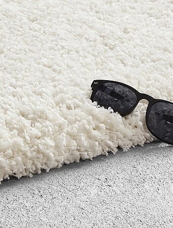 Tapis shaggy tissé motif uni FLEURAN