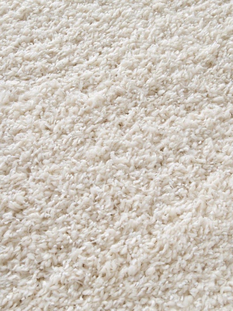 Tapis shaggy tissé motif uni FLEURAN Ecru - Kiabi