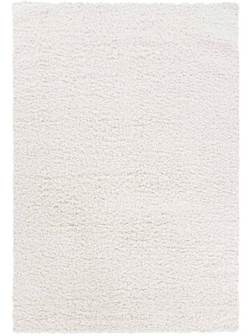 Tapis shaggy tissé motif uni lyn4 unila Ecru - Kiabi