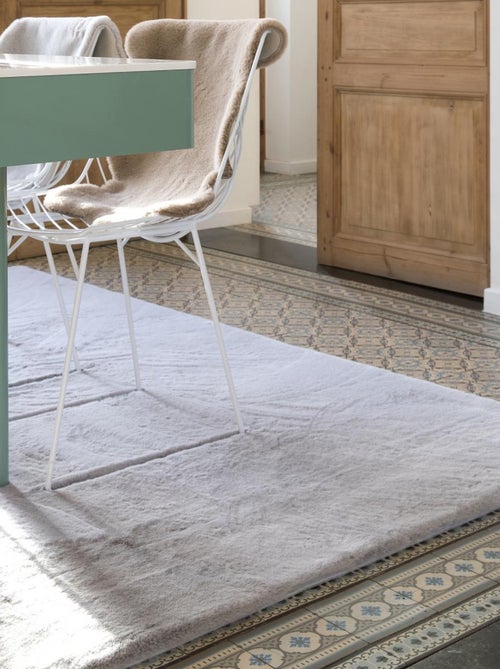 Tapis shaggy tissé motif uni REXOU - Kiabi