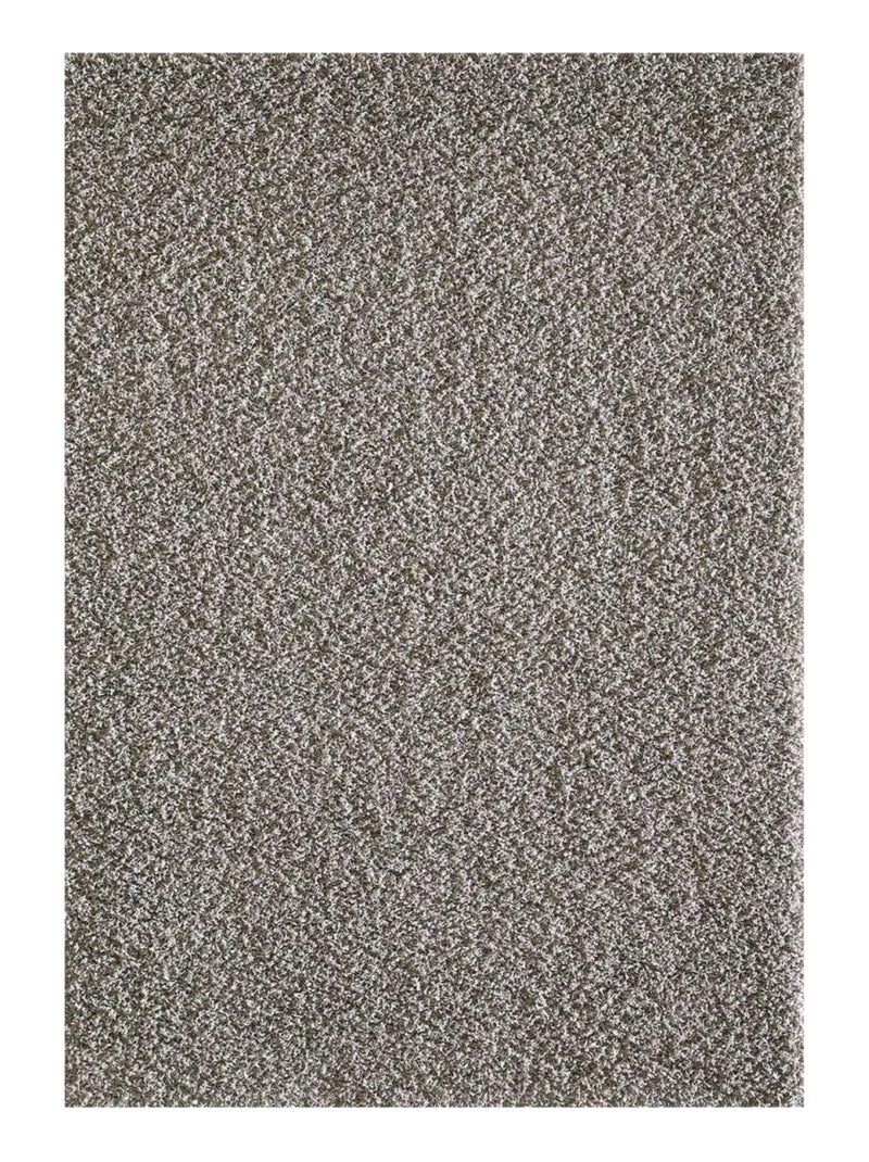 Tapis shaggy tissé motif uni SG LOCA Argent - Kiabi