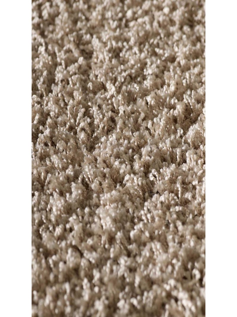 Tapis shaggy tissé motif uni SG LOCA Beige - Kiabi