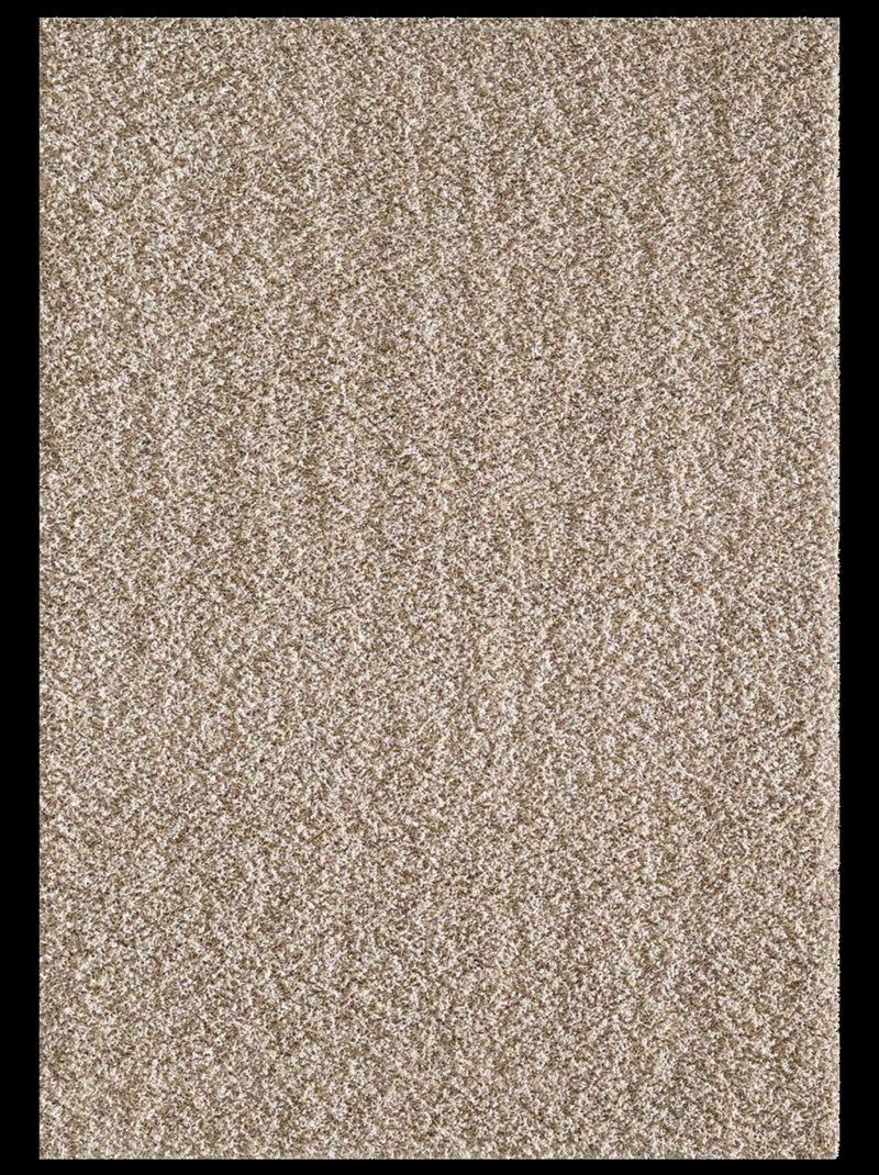 Tapis shaggy tissé motif uni SG LOCA Beige - Kiabi