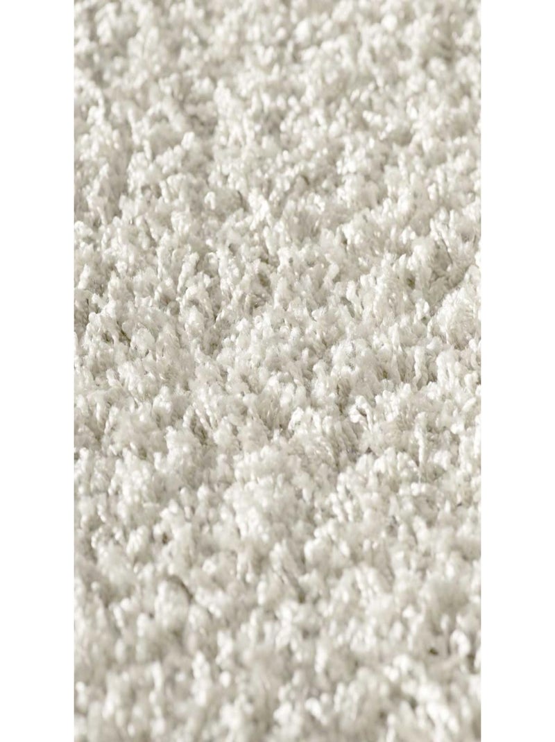 Tapis shaggy tissé motif uni SG LOCA Ecru - Kiabi