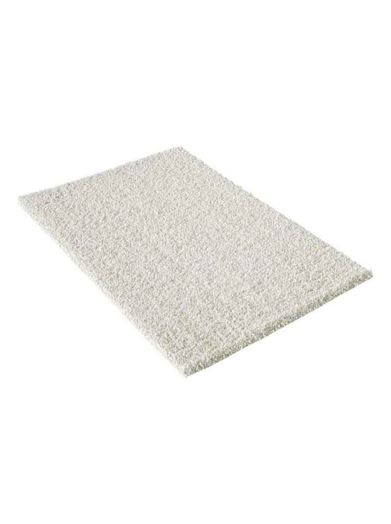 Tapis shaggy tissé motif uni SG LOCA Ecru - Kiabi