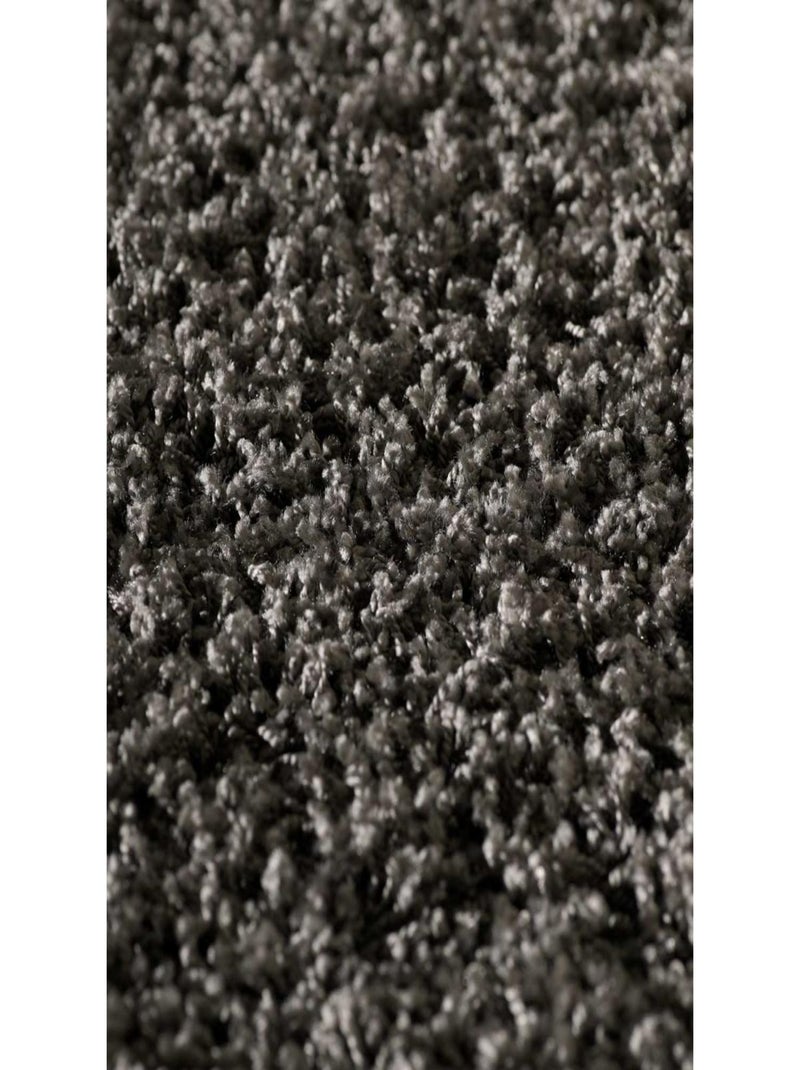 Tapis shaggy tissé motif uni SG LOCA Gris - Kiabi