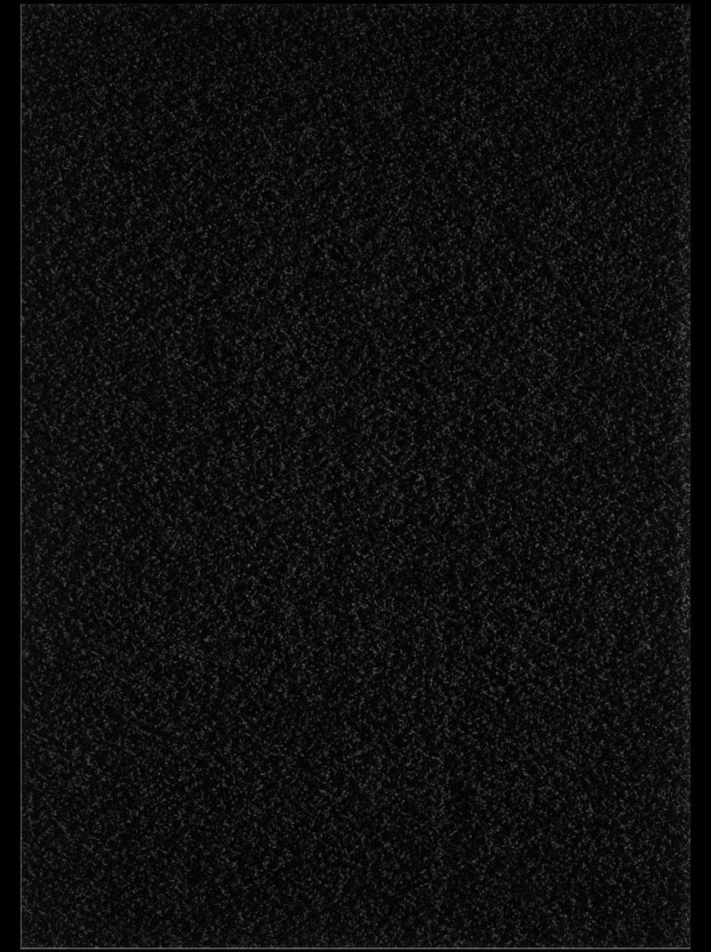 Tapis shaggy tissé motif uni SG LOCA Noir - Kiabi