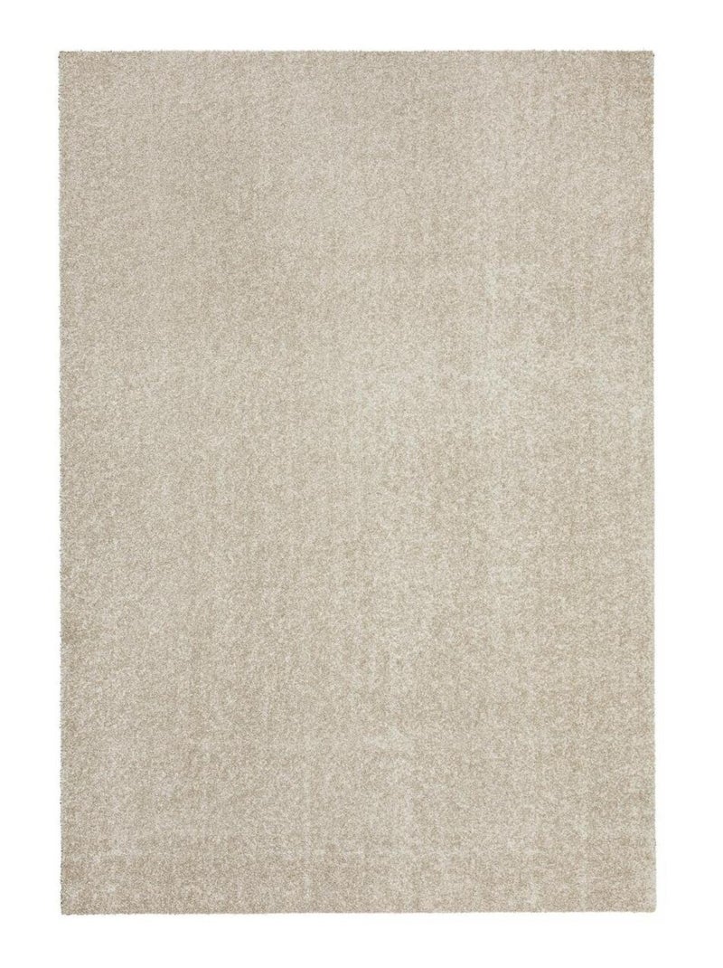 Tapis shaggy tissé motif uni TAPITOP Beige - Kiabi