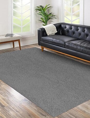 Tapis shaggy tissé motif uni TAPITOP