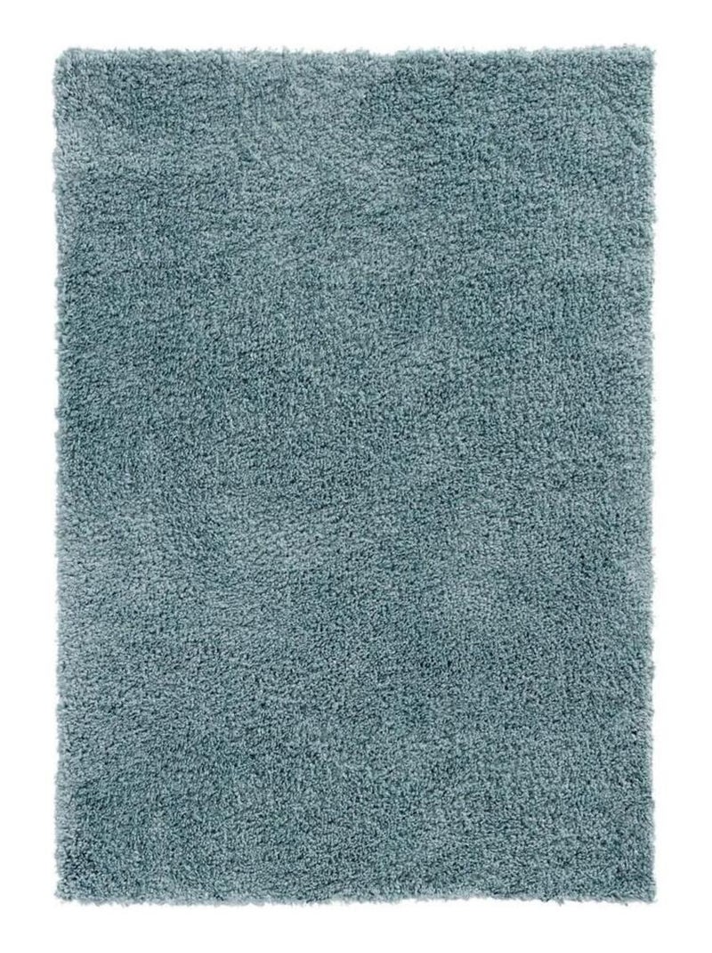 Tapis shaggy uni intérieur rectangle Octavia Bleu turquoise - Kiabi