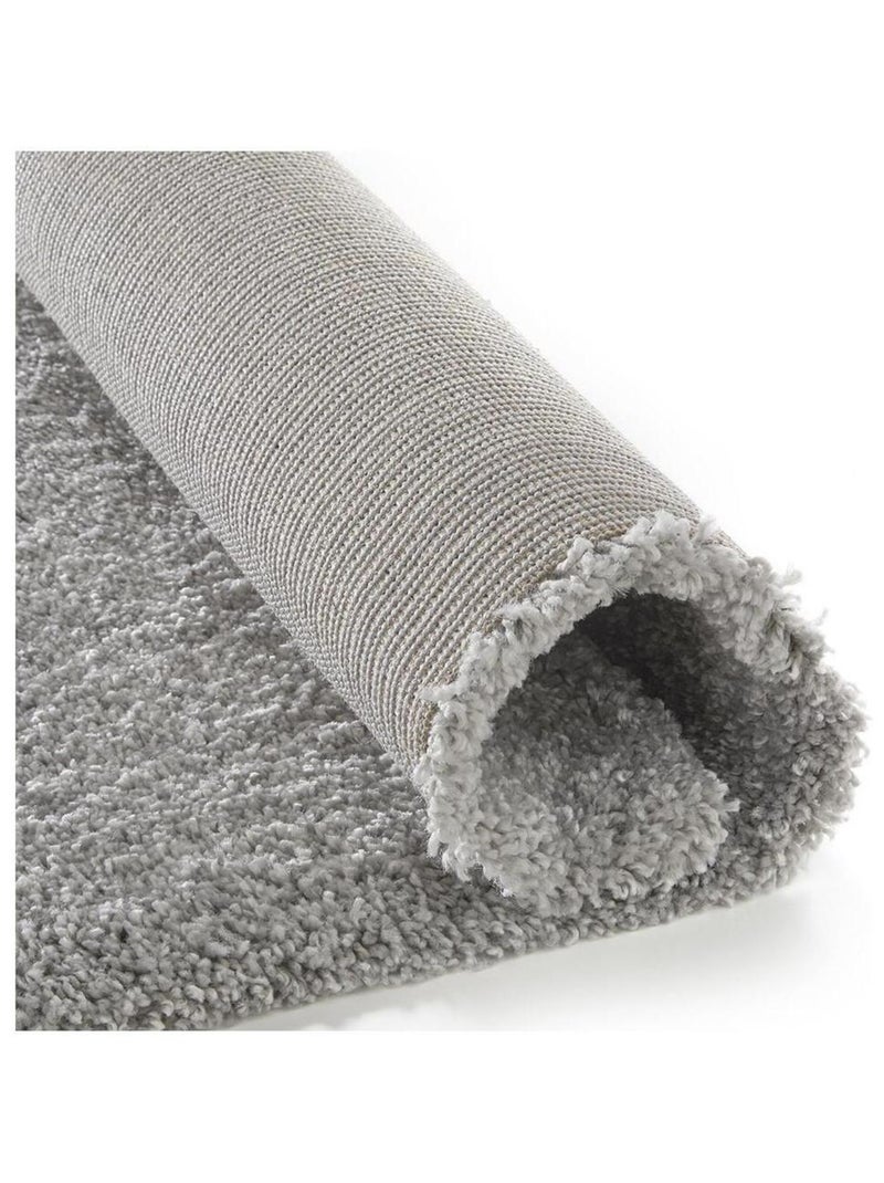 Tapis shaggy uni rectangle Hardin Gris - Kiabi