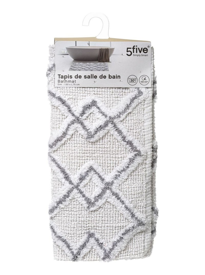 Tapis style ethnique pour salle de bain Gris - Kiabi