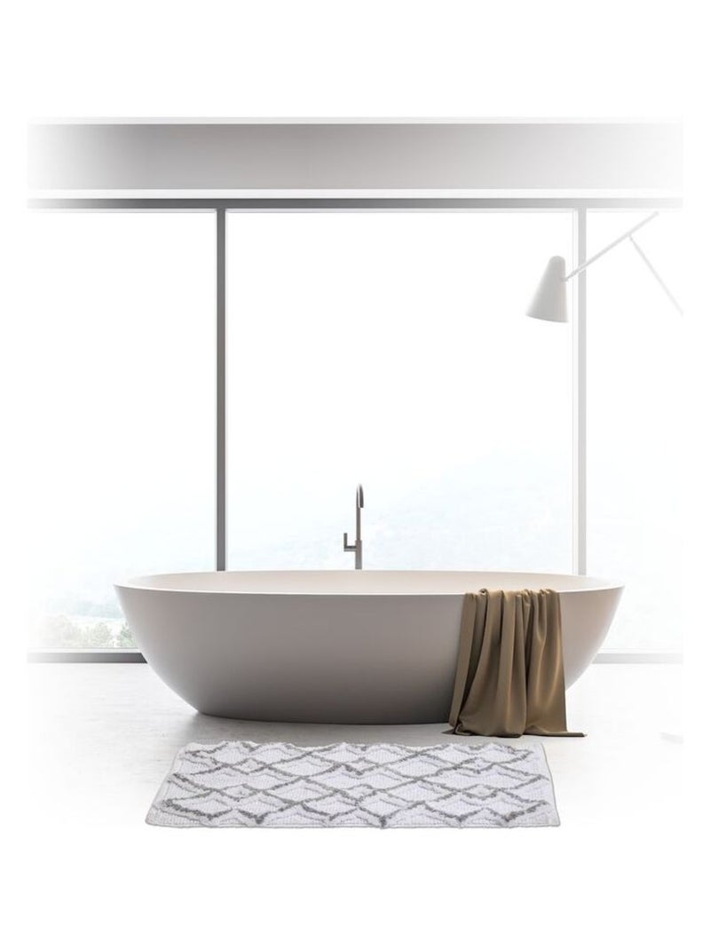 Tapis style ethnique pour salle de bain Gris - Kiabi