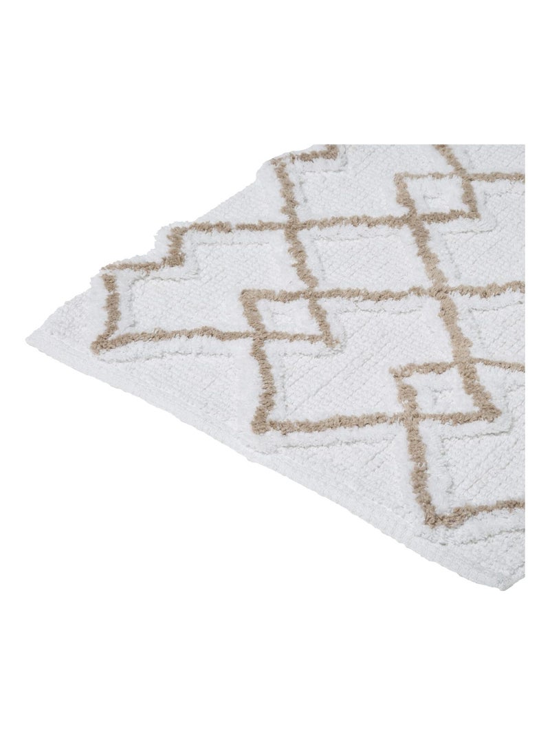 Tapis style ethnique pour salle de bain Taupe - Kiabi