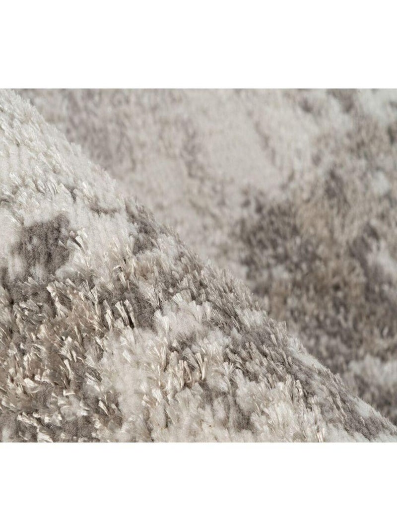 Tapis style orient effet 3D beige argenté Cosmia Beige - Kiabi