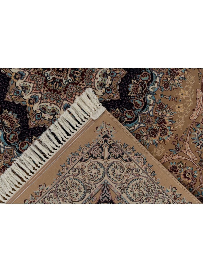 Tapis style oriental avec franges Velma Beige - Kiabi