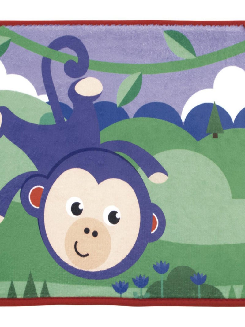 Tapis super doux pour la chambre Le Singe Violet accroché à une branche 45x75cm Multicolore - Kiabi