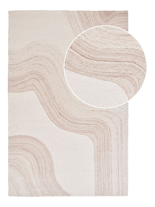 Tapis Surat - Tapis, tufté main, marron clair/ivoire 160x230 cm - Kiabi
