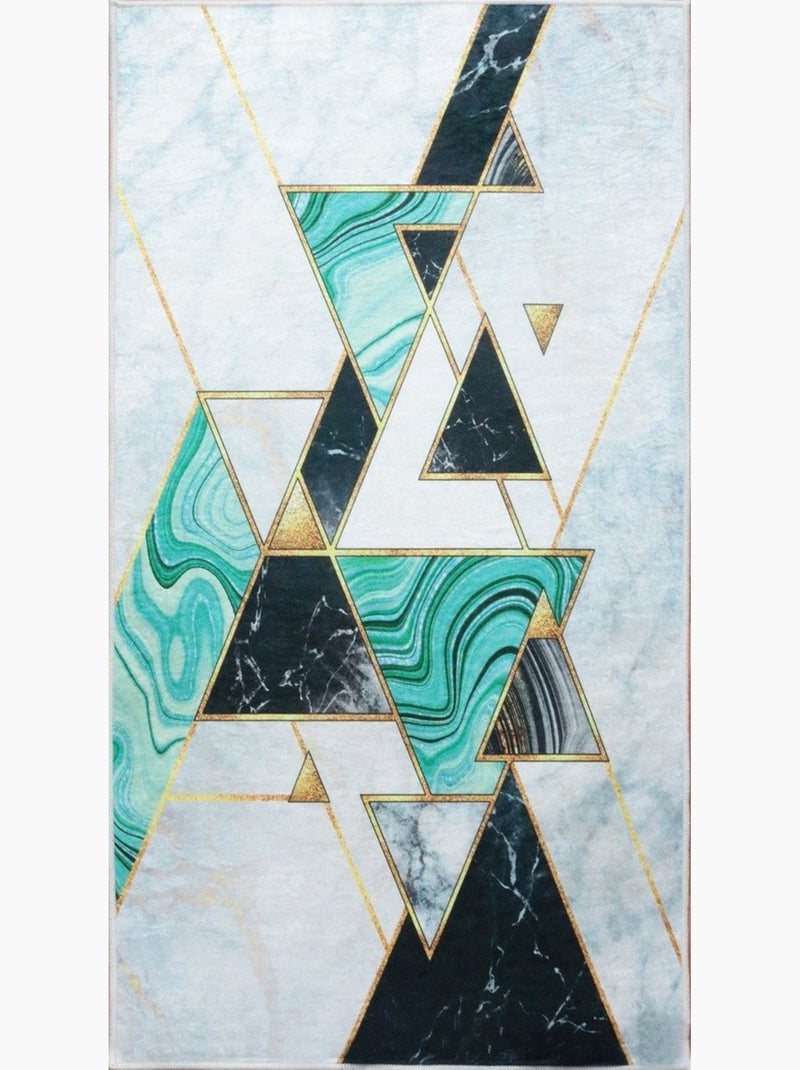 Tapis Symétrie Vert Vert - Kiabi