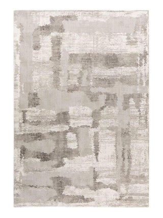 Tapis taupe abstrait moderne poils ras Jacobs