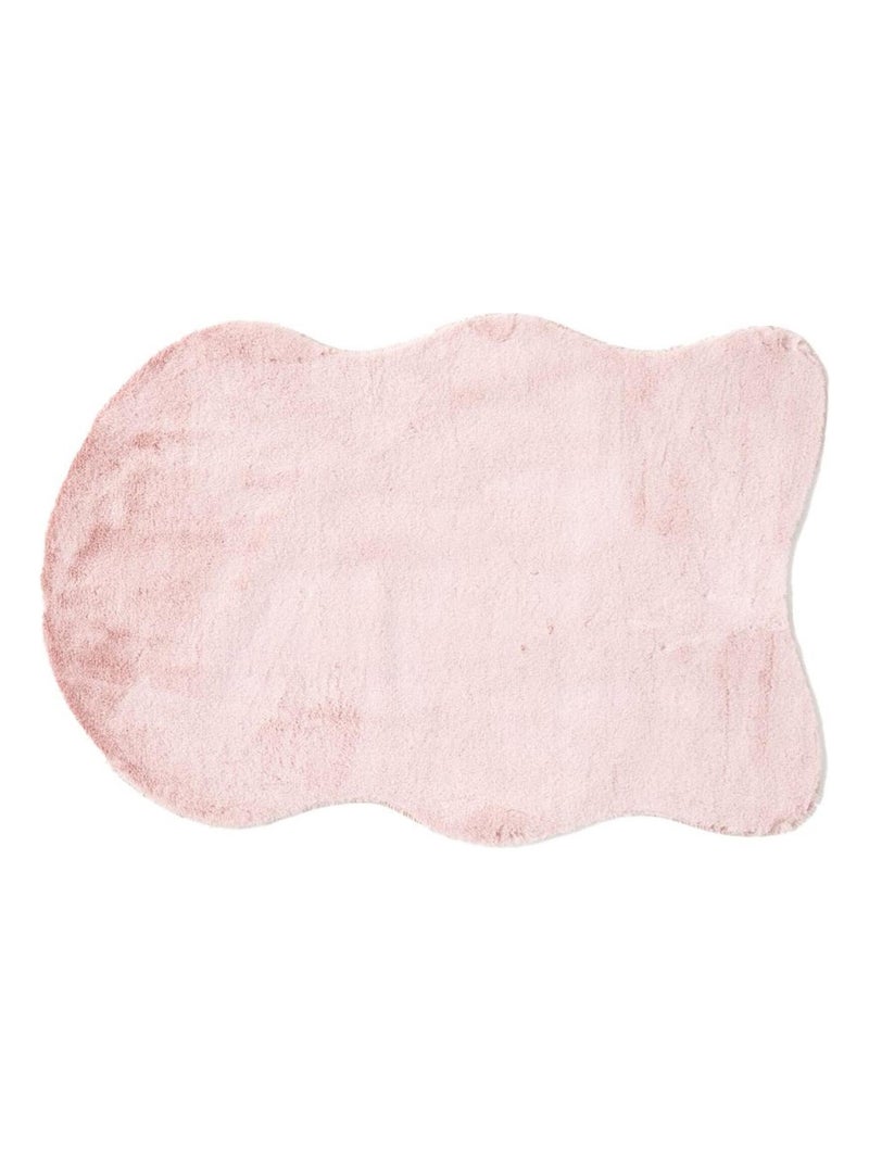 Tapis tendance en fausse fourrure Rose clair - Kiabi