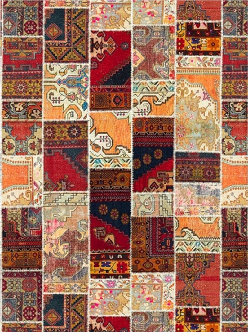 Tapis TETRIS, couleur Chaude Multicolore - Kiabi