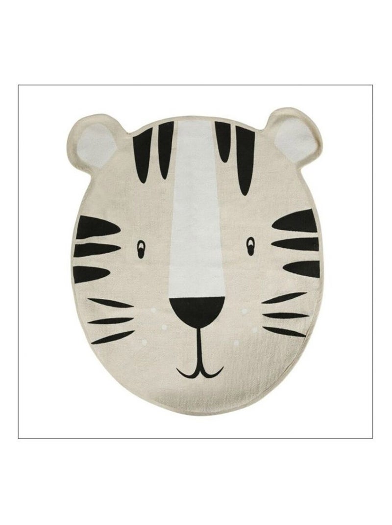 Tapis tigre coton Blanc - Kiabi