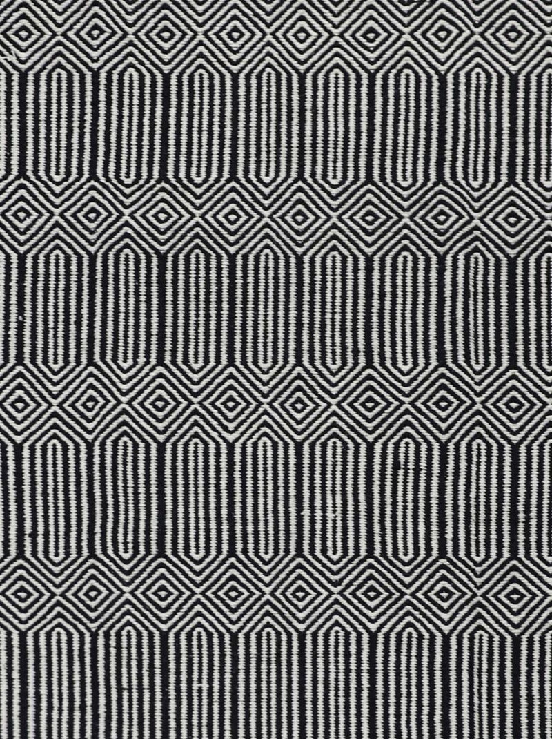 Tapis tissage en coton WOOV 'Deko&co' Noir Blanc - Kiabi