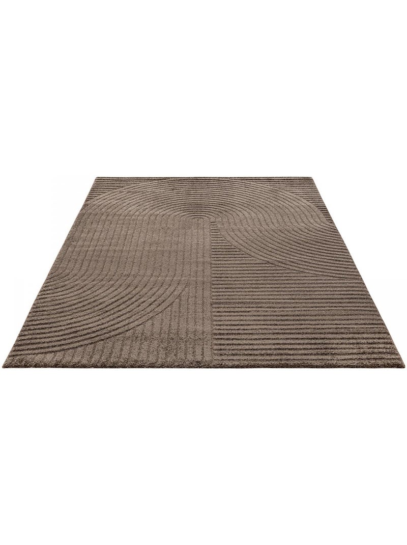 Tapis tissé à motif simple lyn9 b pour salon et chambre à coucher Marron - Kiabi