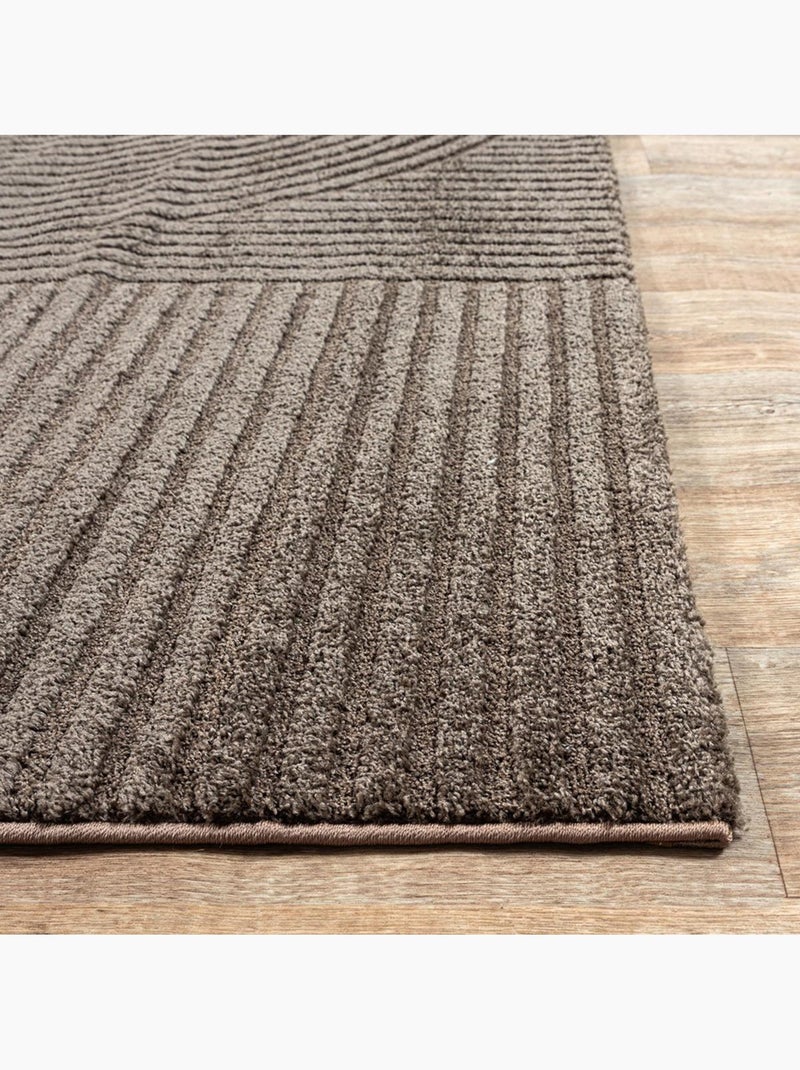 Tapis tissé à motif simple lyn9 b pour salon et chambre à coucher Marron - Kiabi