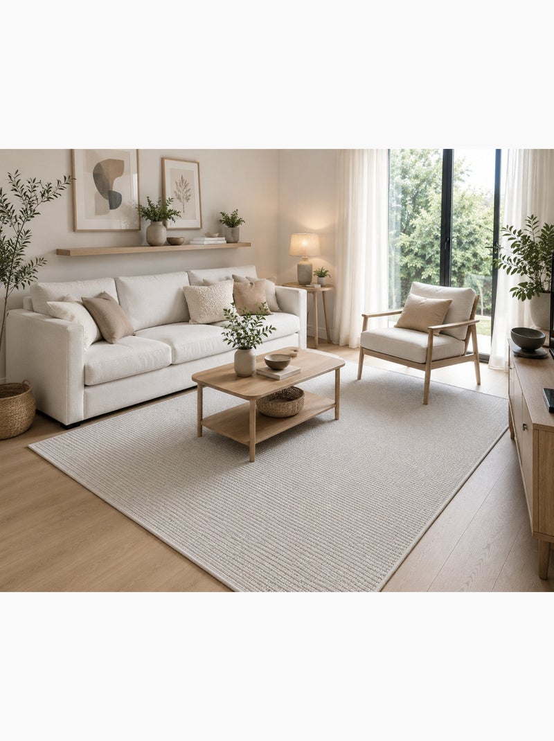 Tapis Tissé Effet Naturel - 120x170 / Crème Crème - Kiabi