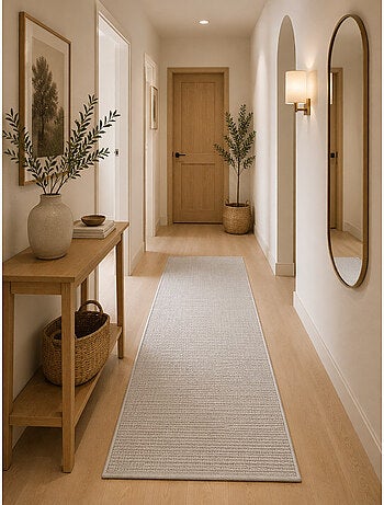 Tapis tissé effet naturel - crème - 120x170
