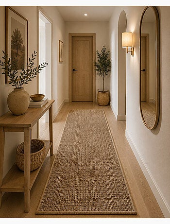 Tapis tissé effet naturel - crème - 120x170