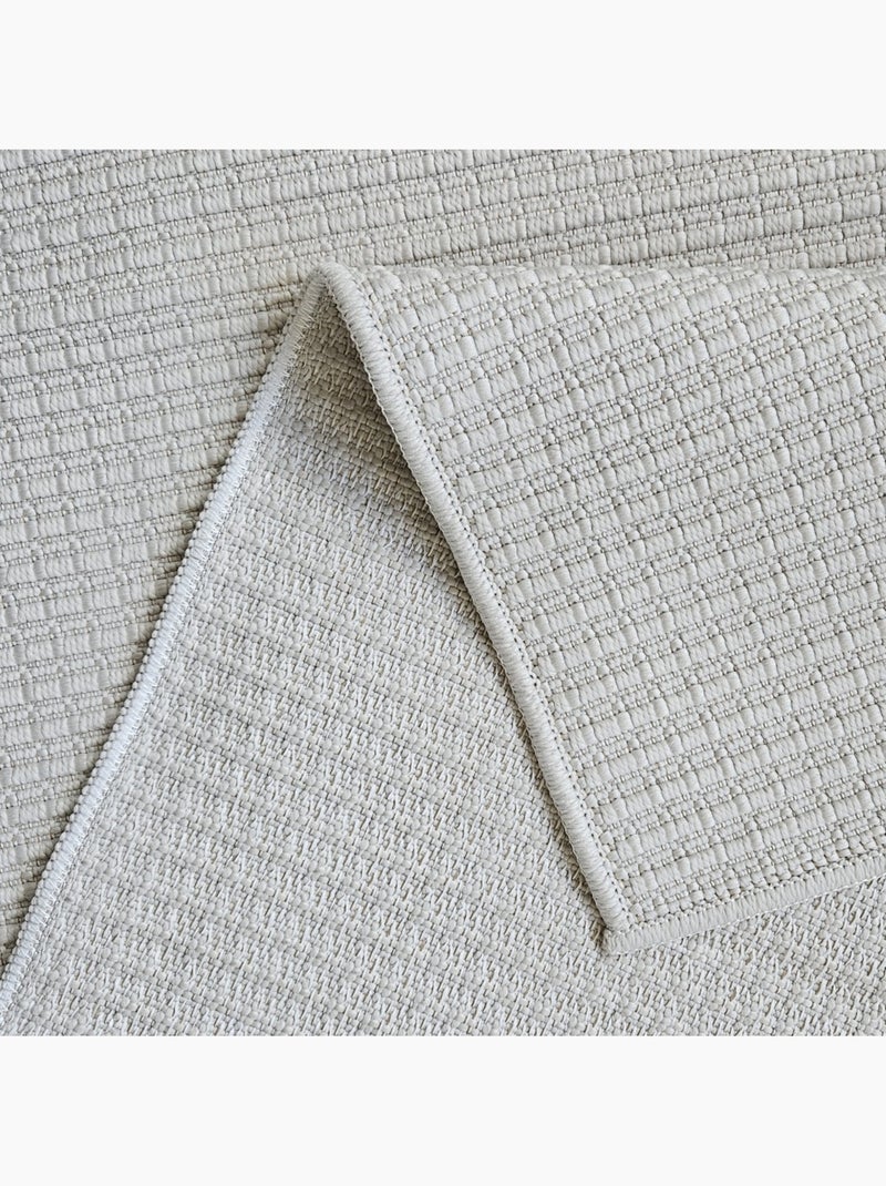 Tapis Tissé Effet Naturel Crème - Kiabi