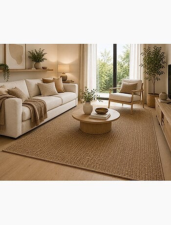 Tapis Tissé Effet Naturel