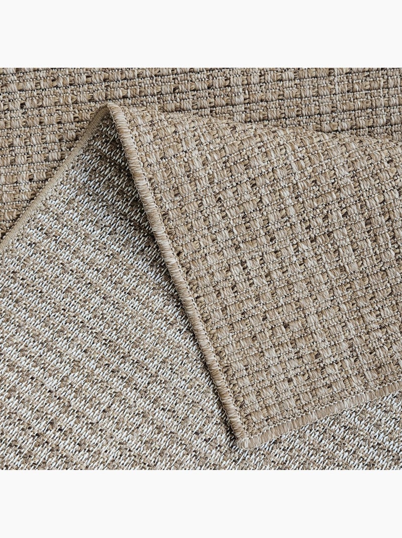 Tapis Tissé Effet Naturel Marron - Kiabi