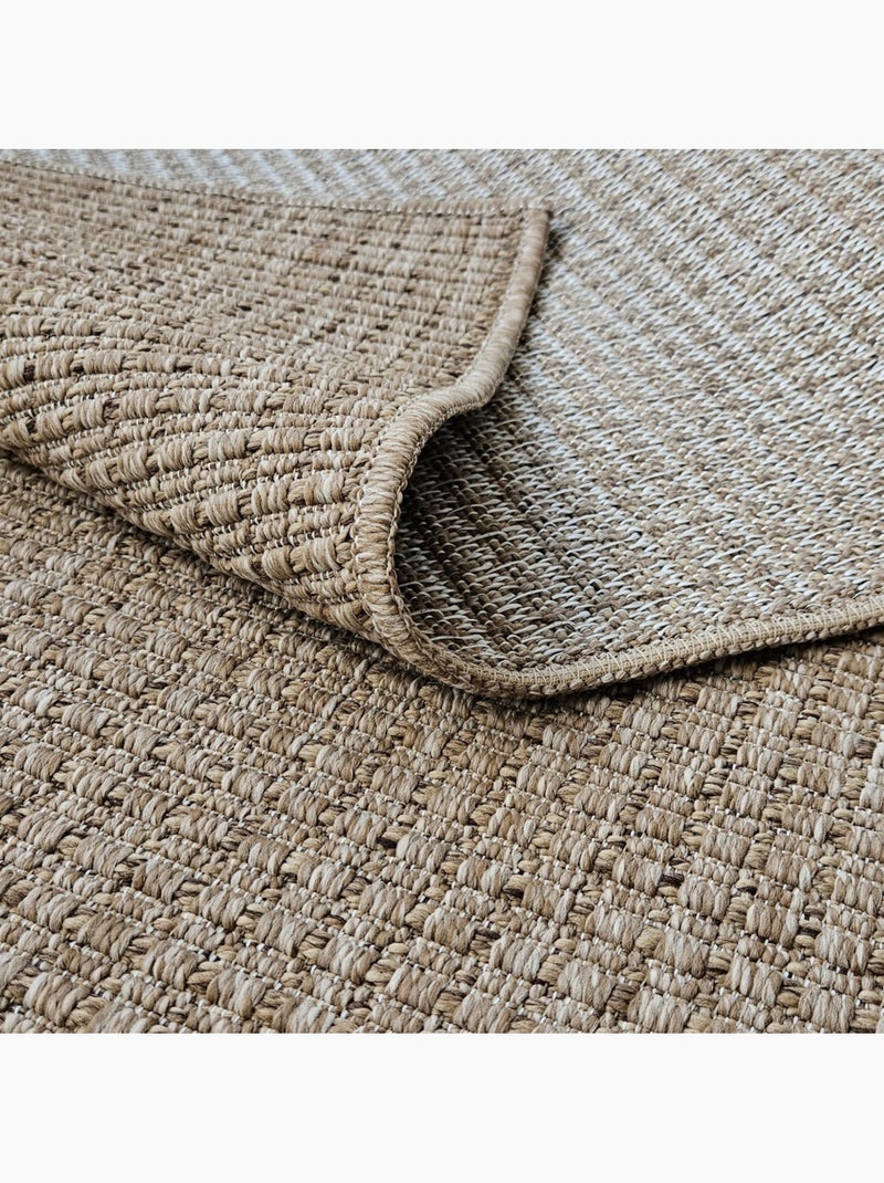 Tapis Tissé Effet Naturel Marron - Kiabi